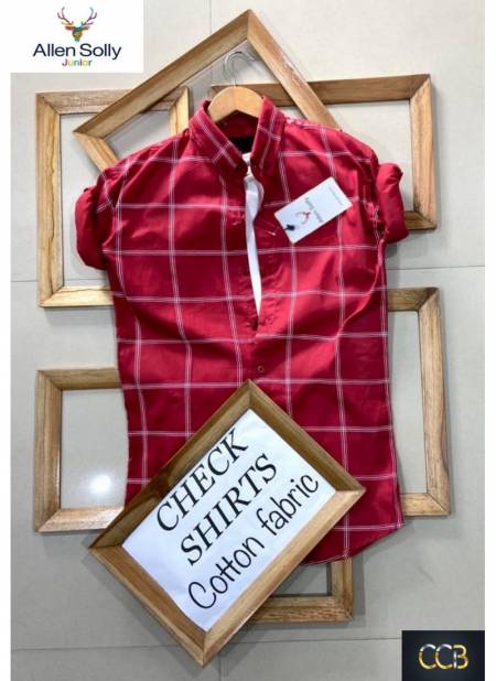Maroon Colour Outluk High Quality Cotton Check Stylish Festival Wear Shirt 03 